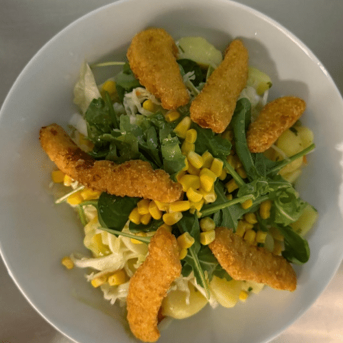 Backhendlstreifensalat