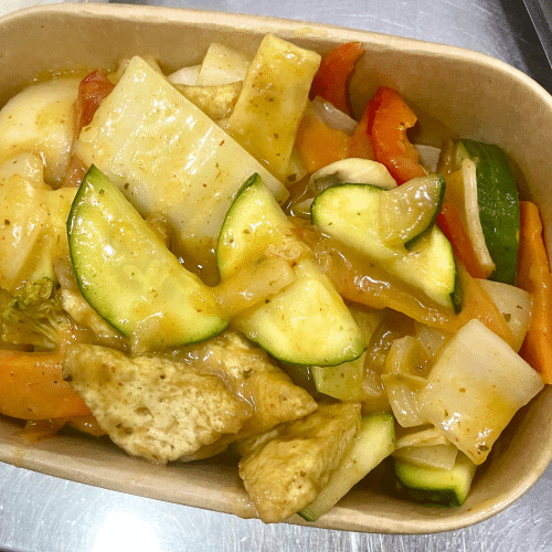 Thai Rot Curry mit Tofu und Gemüse