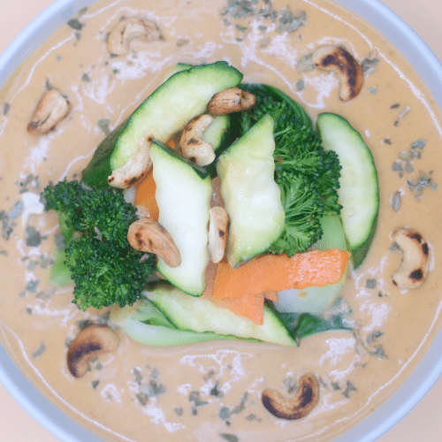 Cashewsauce mit Gemüse
