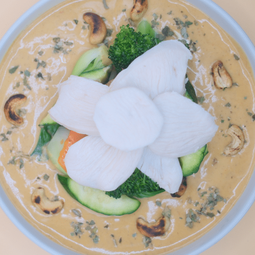 Cashewsauce mit Hühnerfleisch