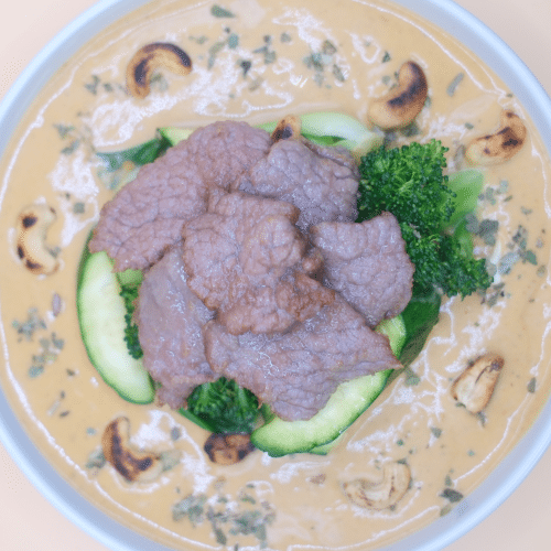 Cashewsauce mit Rindfleisch