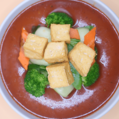 Knoblauchsauce mit Tofu