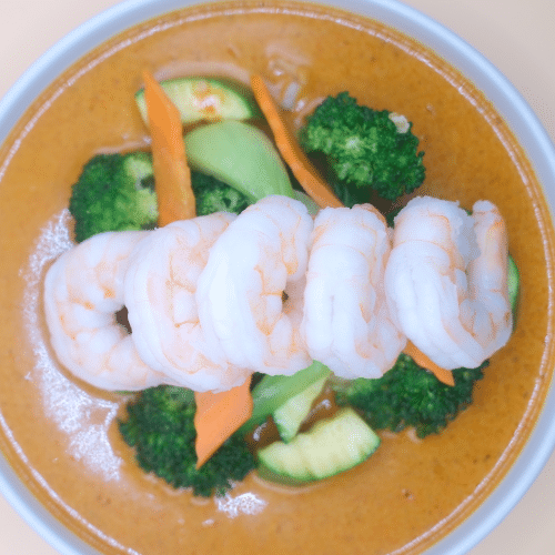 Massaman Curry mit Garnelen
