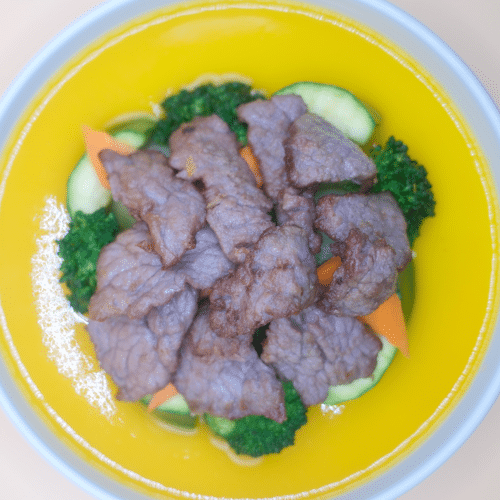 Vietnam Mangosauce mit Rindfleisch