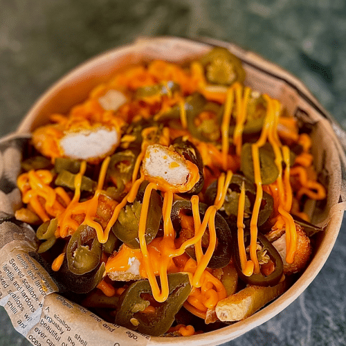 Chicken-Cheese Spicy Fries