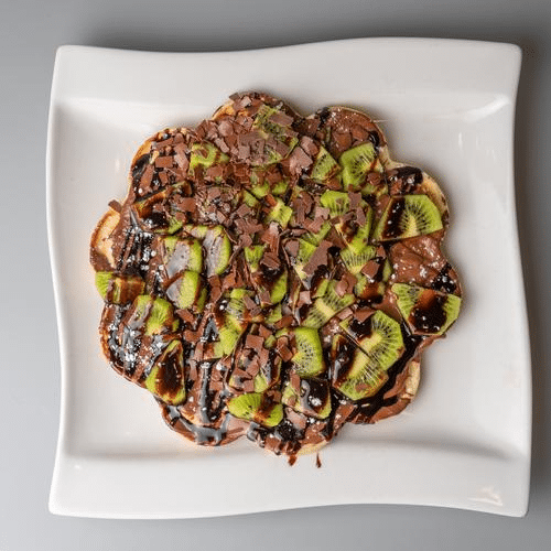 Waffel mit Kiwi