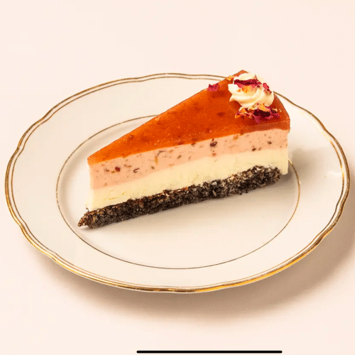 Mohn-Topfen-Himbeer Torte