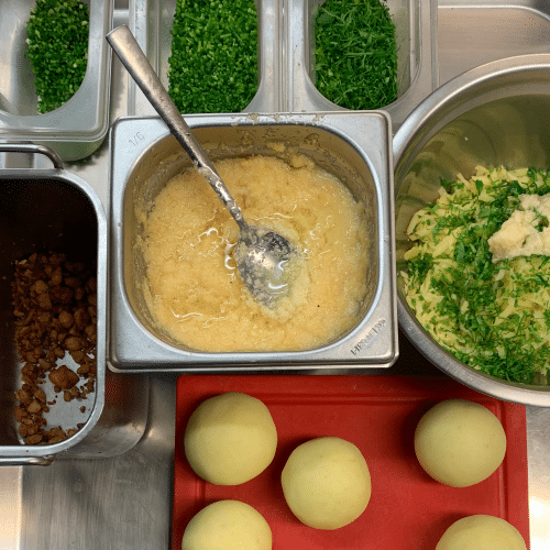 Erdäpfelknödel (vegan, 2 Stück)