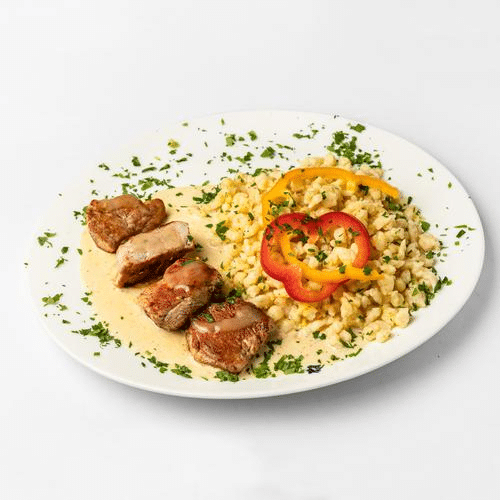 Gegrillte Schweinsmedaillons im Speckmantel