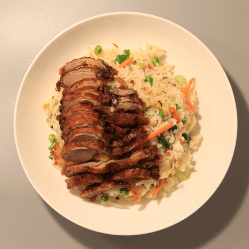 Gebratener Reis mit knuspriger Ente (groß)