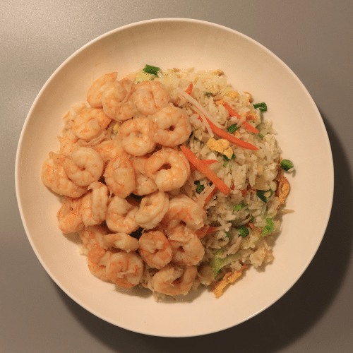 Gebratener Reis mit Shrimps (groß)