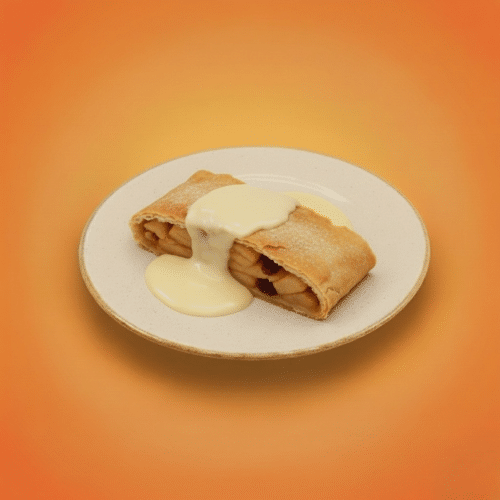 Apfelstrudel mit Vanillesauce