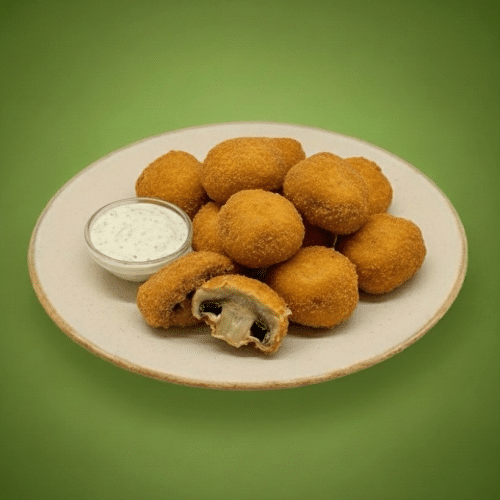 Geb. Champignons mit Sauce Tartare
