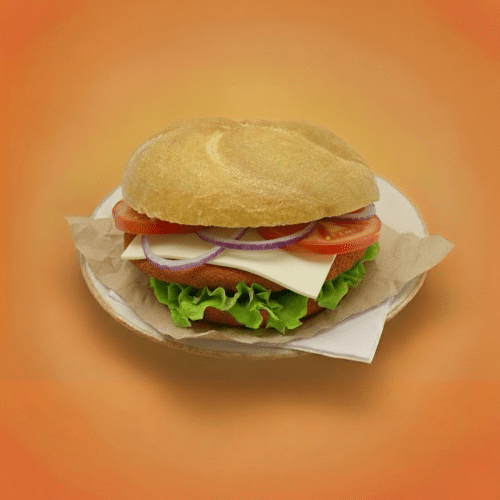 Schnitzelsemmel mit Käse