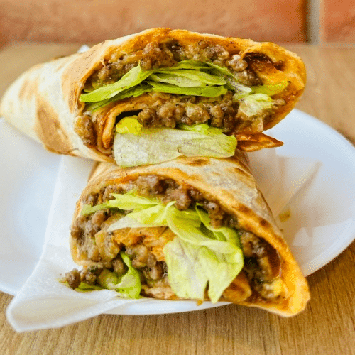 Tortilla mit Rindfleisch