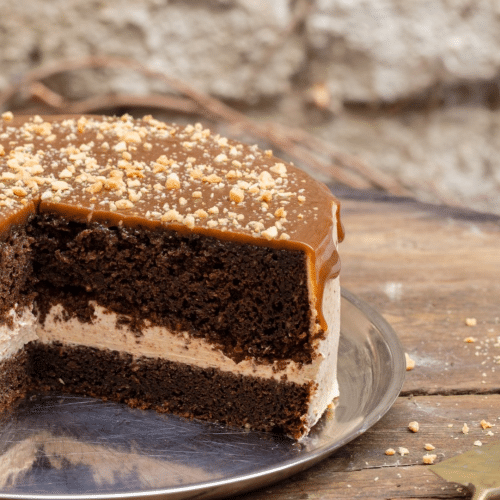 Erdnuss - Salzkaramell Torte