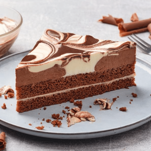 Doppel-Schokomousse-Crispy-Ecke
