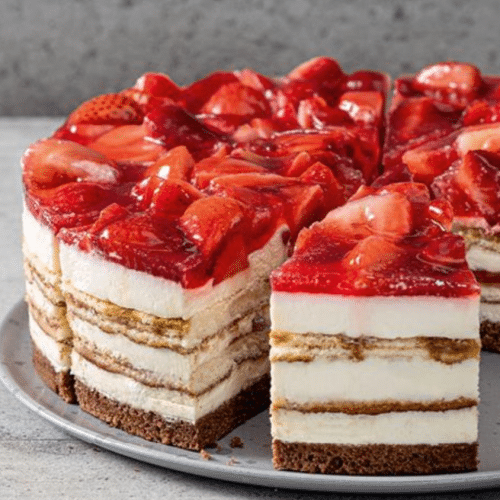 Erdbeeren Tiramisu Schnitte