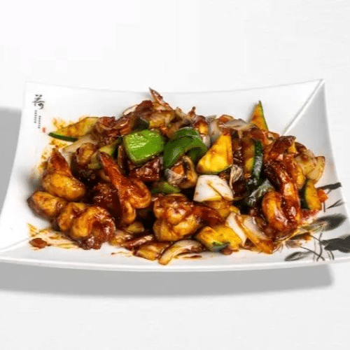 Garnelen Gonbao nach Szechuan Art (scharf)