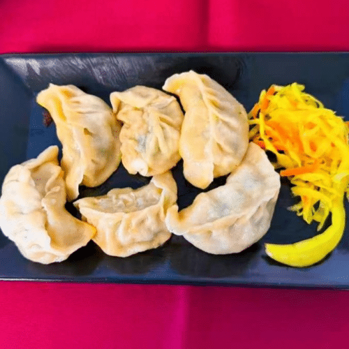 Gyoza mit Bärlauch und Shrimps, hausgemacht (6 Stück)