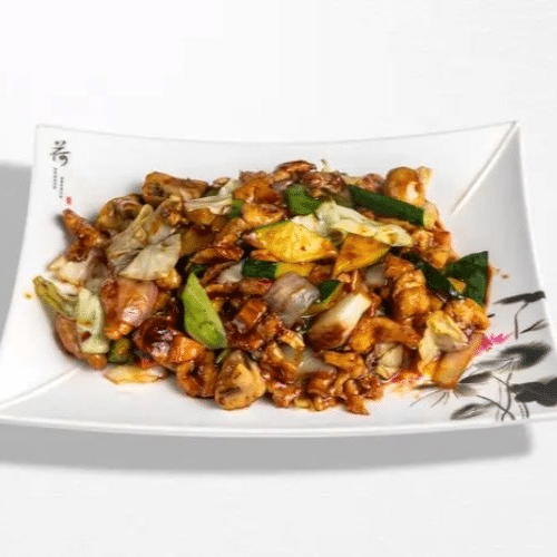 Hühnerfleisch nach Szechuan Art (scharf)