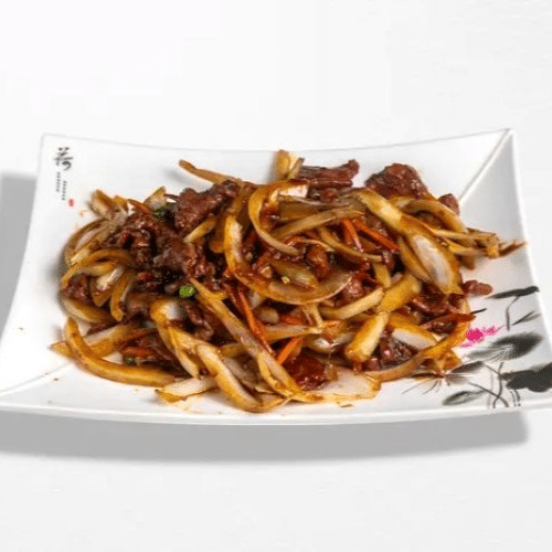 Rindfleisch mit Zwiebeln