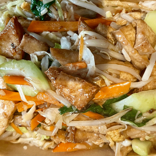 Eierreis mit Tofu und Gemüse