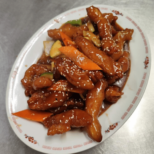 Hühnerfleisch nach Hunan Art