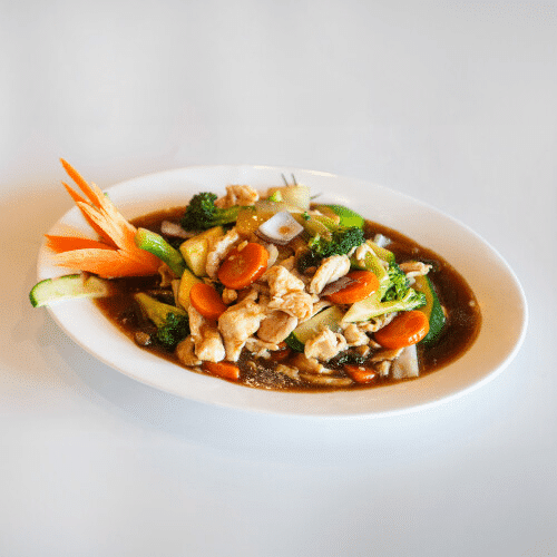 Hühnerfleisch (Chop Suey, scharf)
