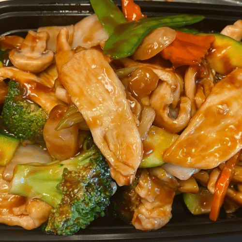 Veggie Chicken nach Szechuan Art (scharf)