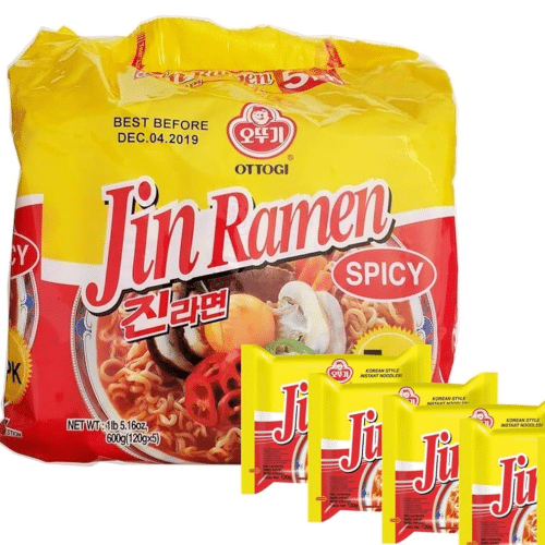Ottogi Jin Ramen Spicy Noodle 5x120g韩国金拉面辣麵3699