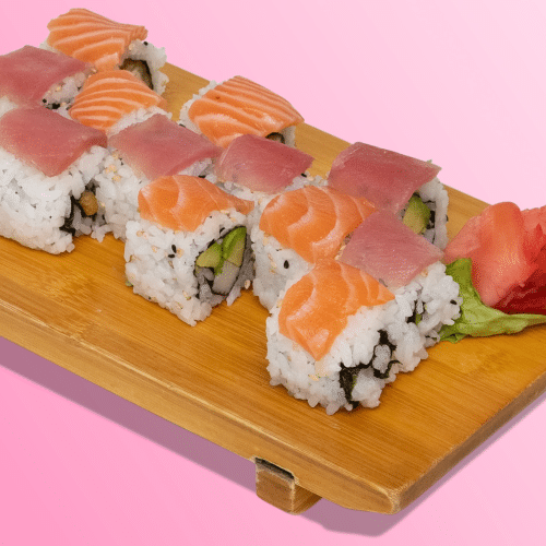 Regenbogen Maki (12 Stück)