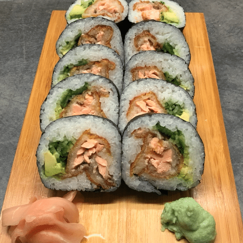 Sake Tempura Maki (10 Stück)