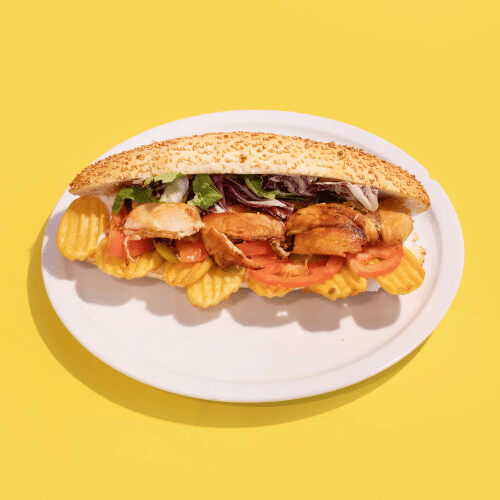 Schwarma mit Hotdogbrot