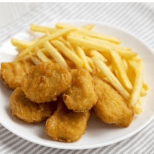 Chicken Nuggets (7 Stück) mit Pommes frites