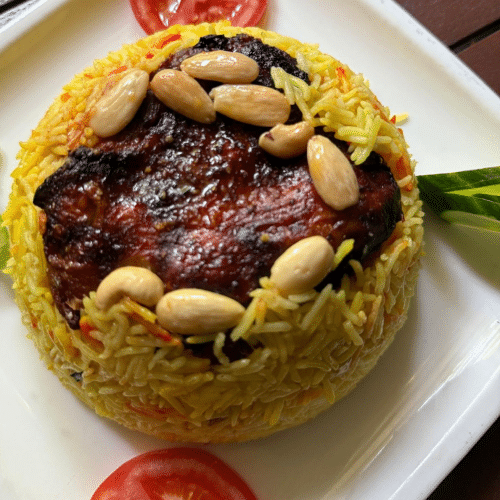 Chicken Musahab mit Reis