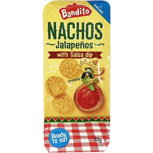Bandito Nacho Jalapenos Dip Set, 70g