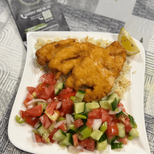 Hühnerschnitzel Teller