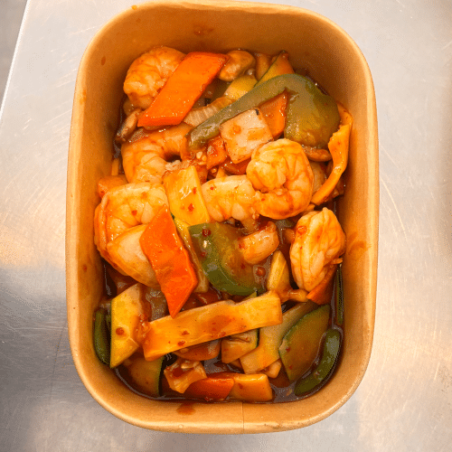 Garnelen Sichuan (scharf)