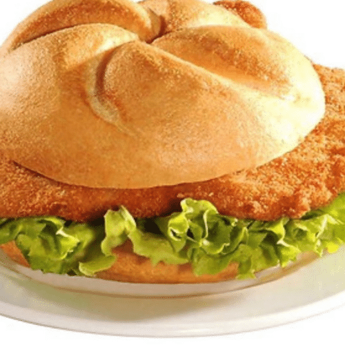 Hühner schnitzelsemmel mit gurkerl